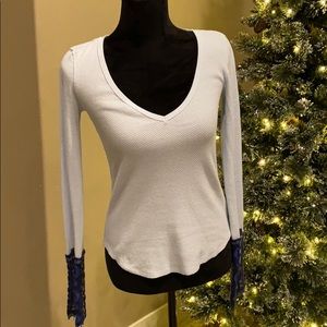 Free People Thermal With Sweater Cuffs.